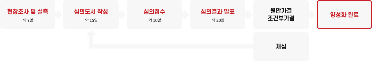 양성화 소요기간 안내